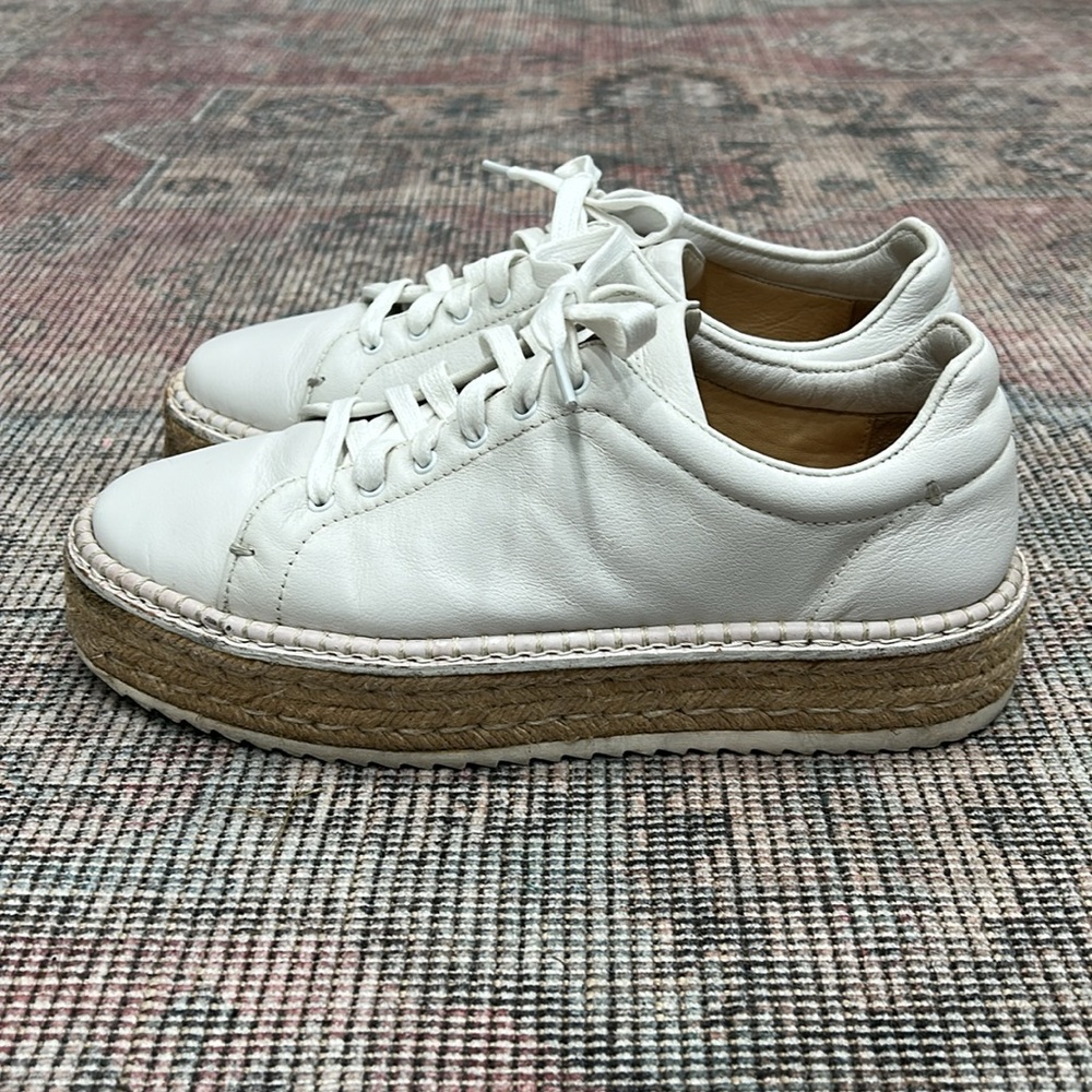 Rag & Bone Kent White Leather Espadrille Sneakers - Picture 9 of 12